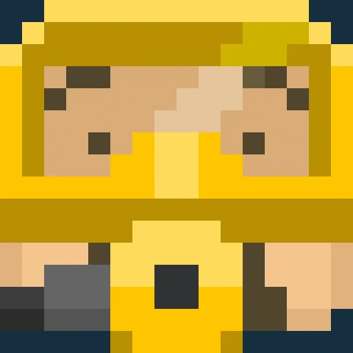 DAVE THE DIVER mobile app icon showing a close pixel-art view of Dave's face inside a yellow diving helmet