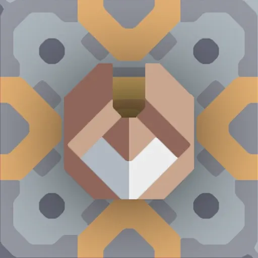 Current Mindustry mobile app icon with a core and four orange conduits