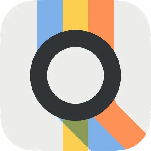 Mini Metro app icon with a dark circular station over blue, yellow, and orange transit lines