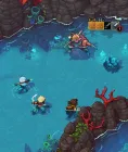Sea of Stars battle on mobile showing enemy locks and the touchscreen combat controls