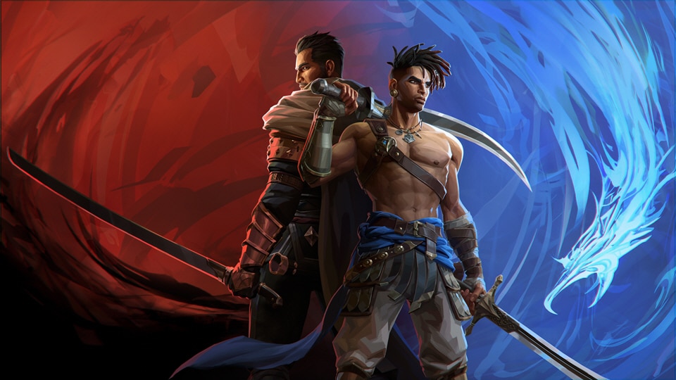 Official Prince of Persia The Lost Crown artwork featuring Sargon and Radjen