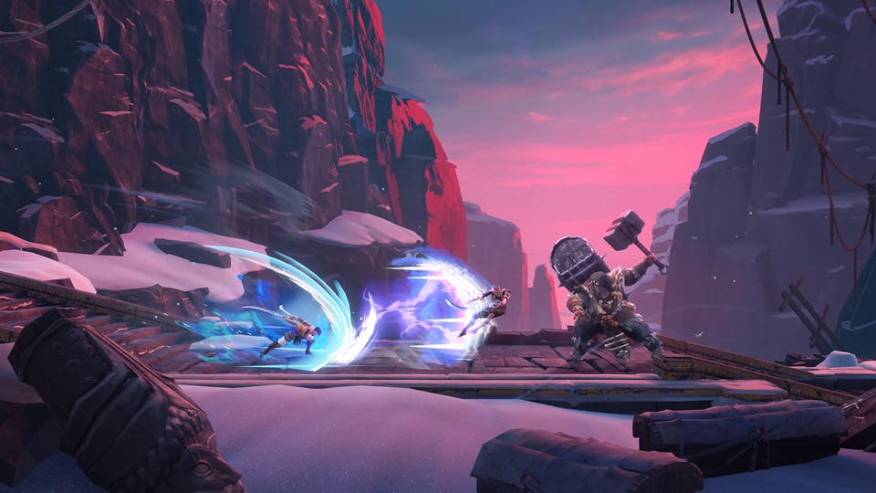 Sargon using Vayu’s Wave during combat in Prince of Persia The Lost Crown